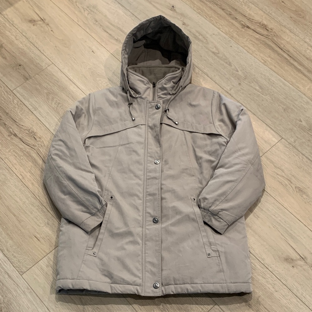 Mackintosh Women's detachable Hooded Tan Winter Coat Size L